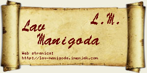 Lav Manigoda vizit kartica